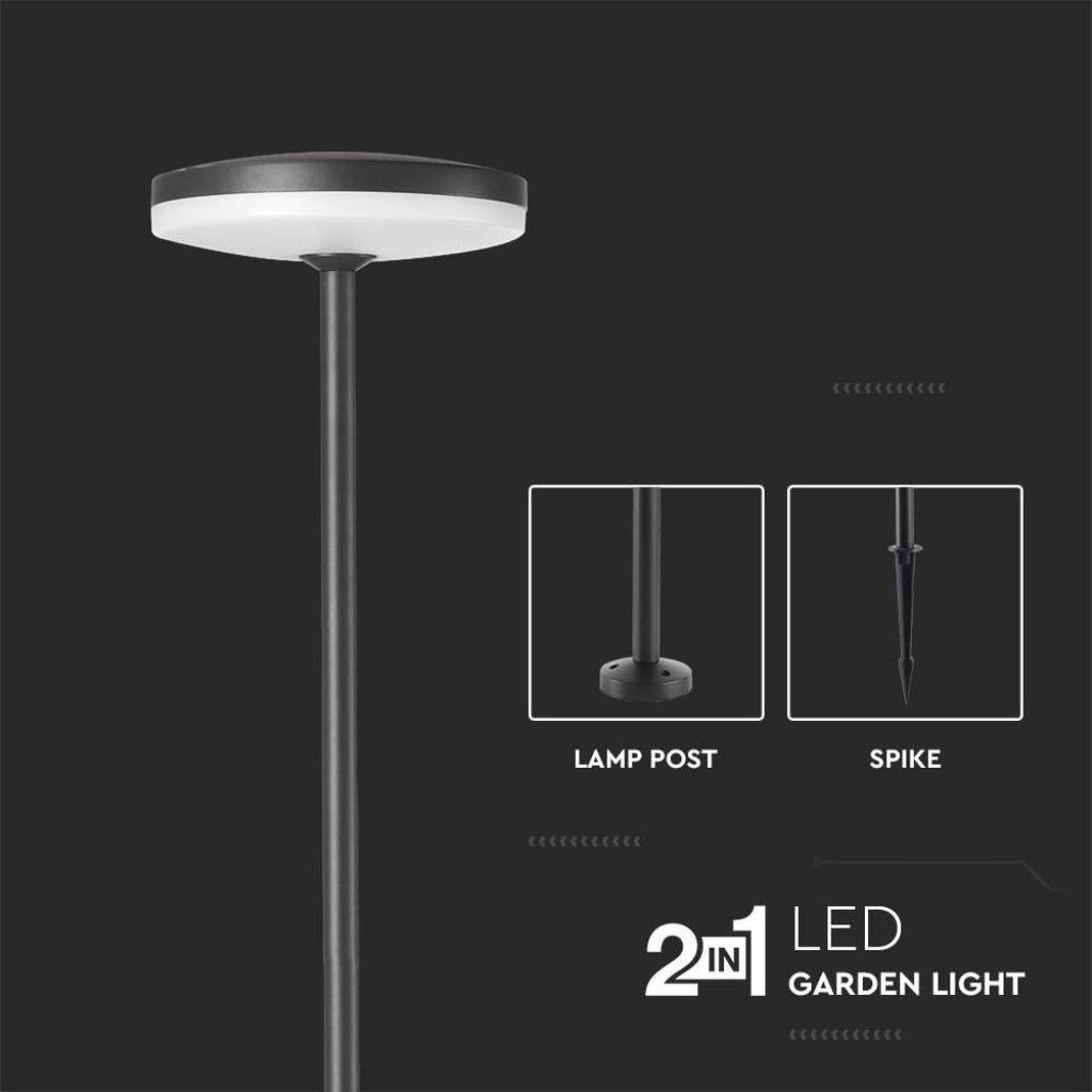 V-TAC Lampada LED da Giardino 12W con Picchetto a con Doppio Fissaggio a Terra Colore Antracite 4000K IP65 V-TAC Lampada LED da Giardino 12W con Picchetto a con Doppio Fissaggio a Terra Colore Antracite 4000K IP65